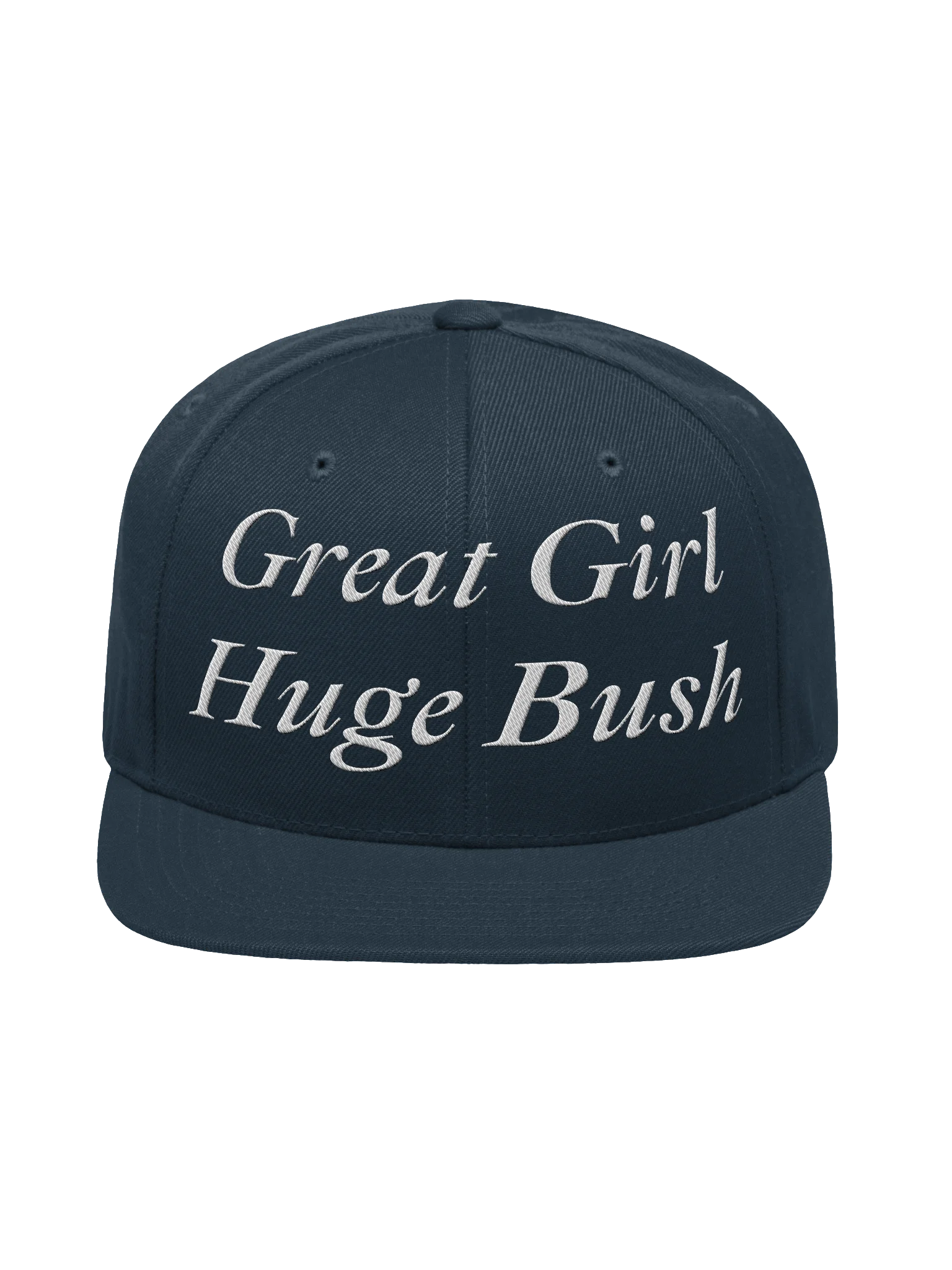 Great Girl Huge Bush Embroidered Snapback Hat, Funny Adult Humor product image (8)