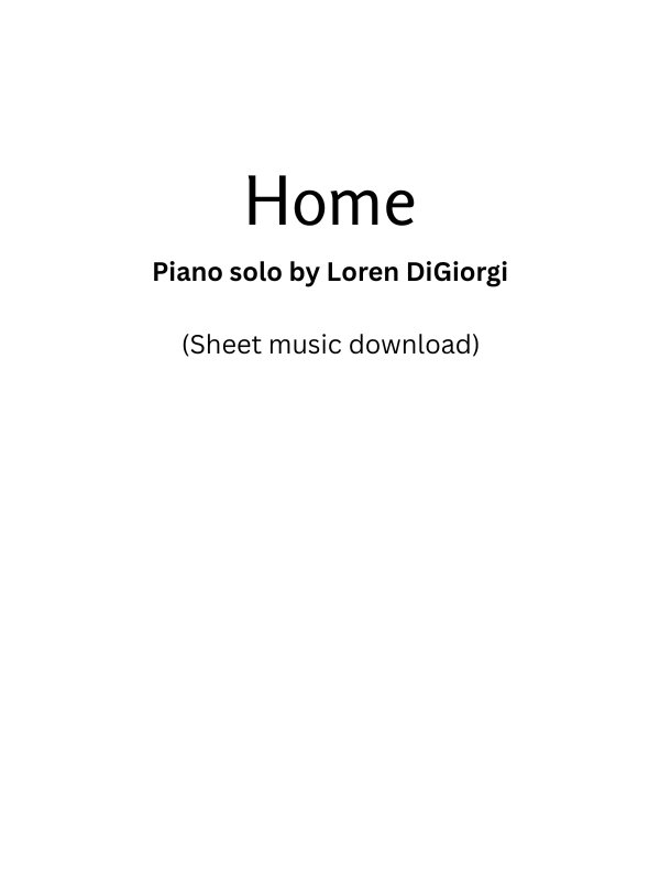 Home (sheet music download) product image (1)