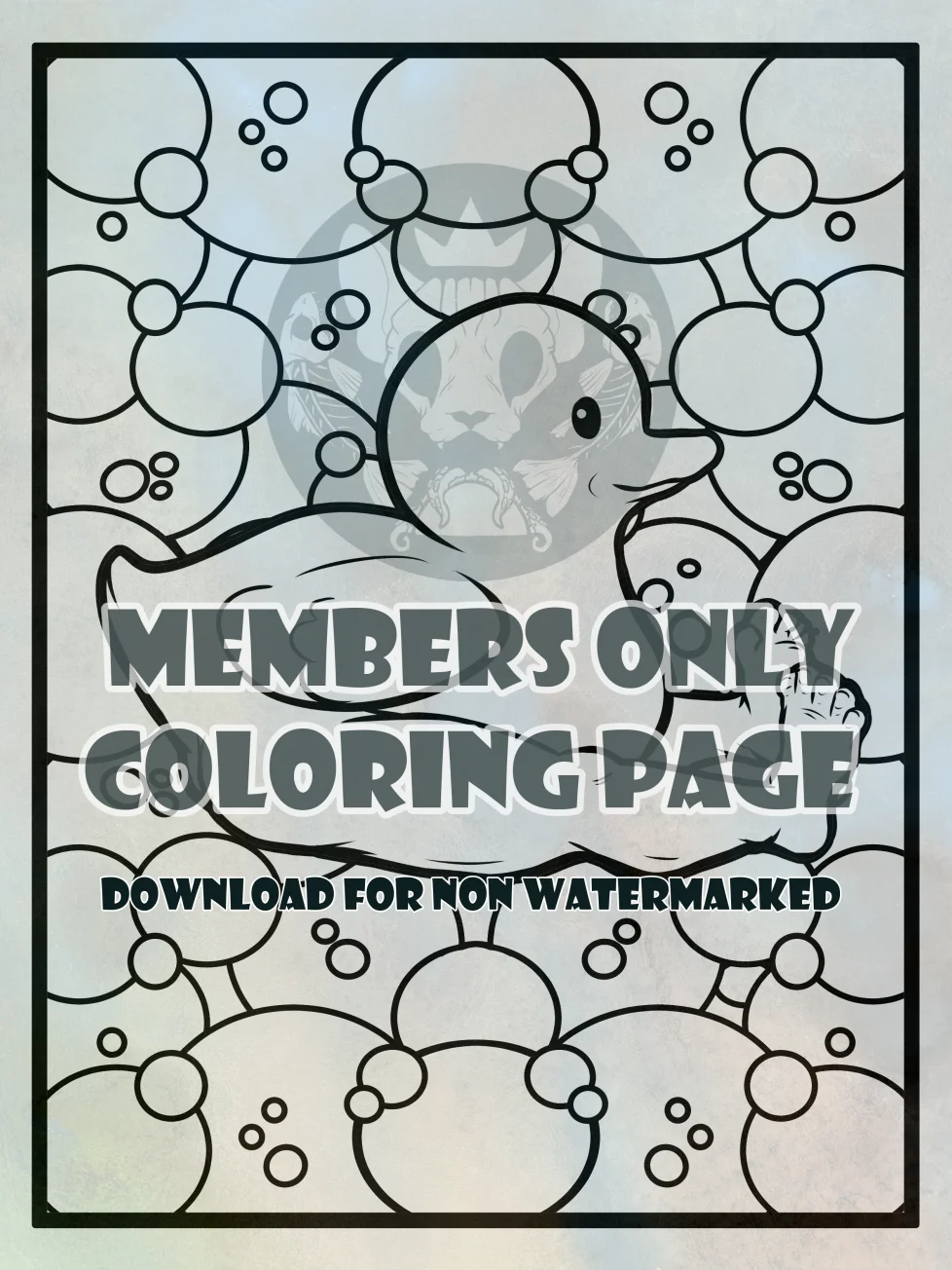 Bubbly Duckie - coloring page product image (1)