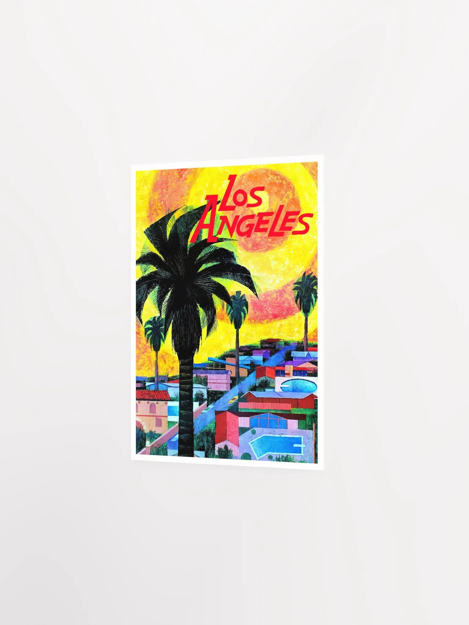 Los Angeles, USA, 1965 — retro vintage travel poster product image (7)