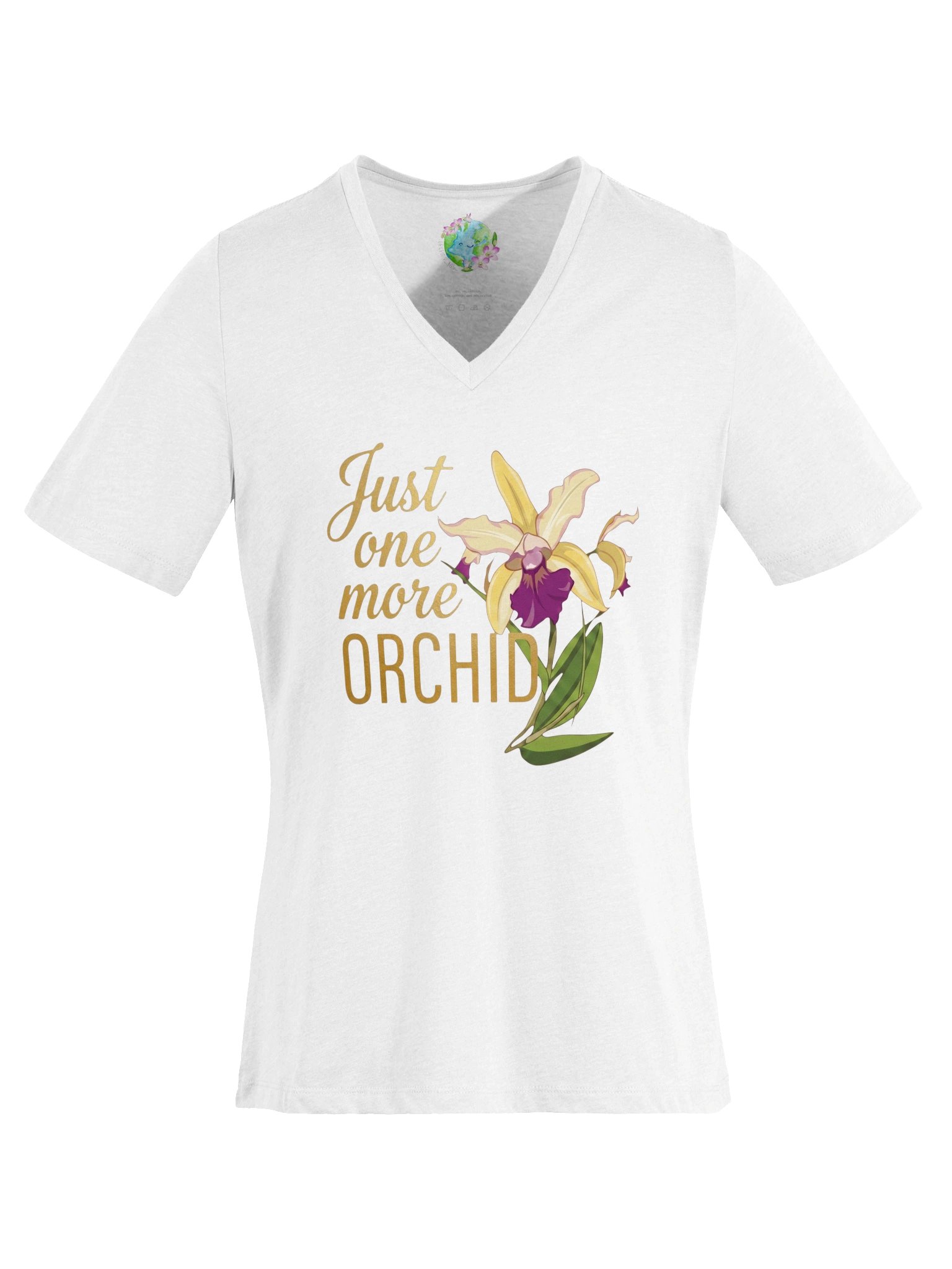 Just One More Orchid v-neck t-shirt product image (1)