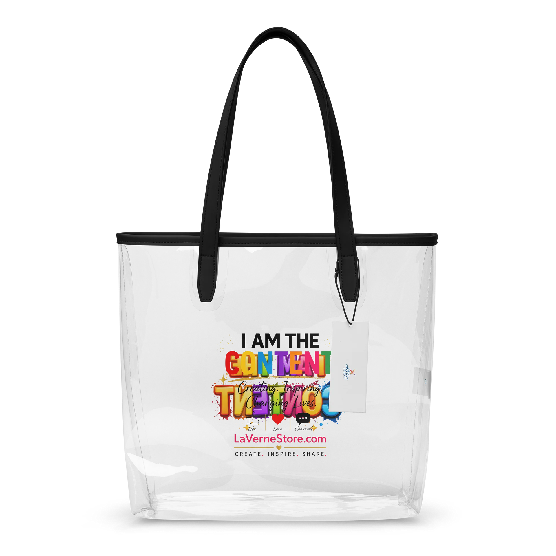 Rainbow Content Clear Tote Bag product image (1)