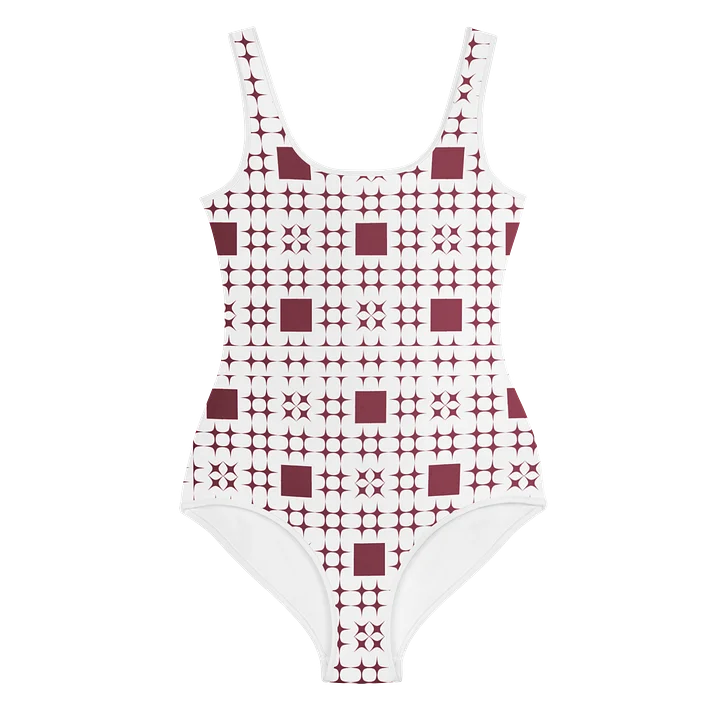 Abstract Red Pixel All-Over Youth Swimsuit product image (1)