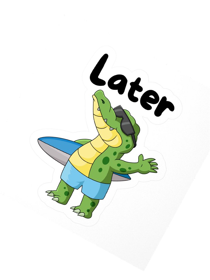 Later Gator Kiss-Cut Sticker by Aviella product image (4)