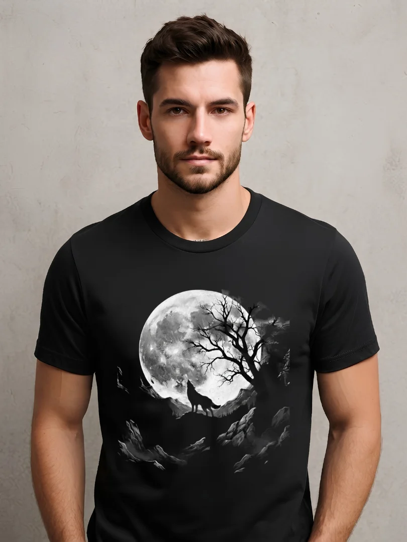 Midnight Wolf Moon T-Shirt product image (2)