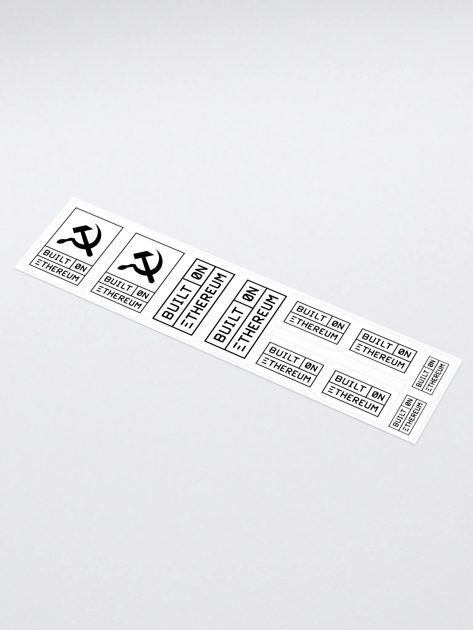 Built on Ethereum sticker set by vectorized product image (1)