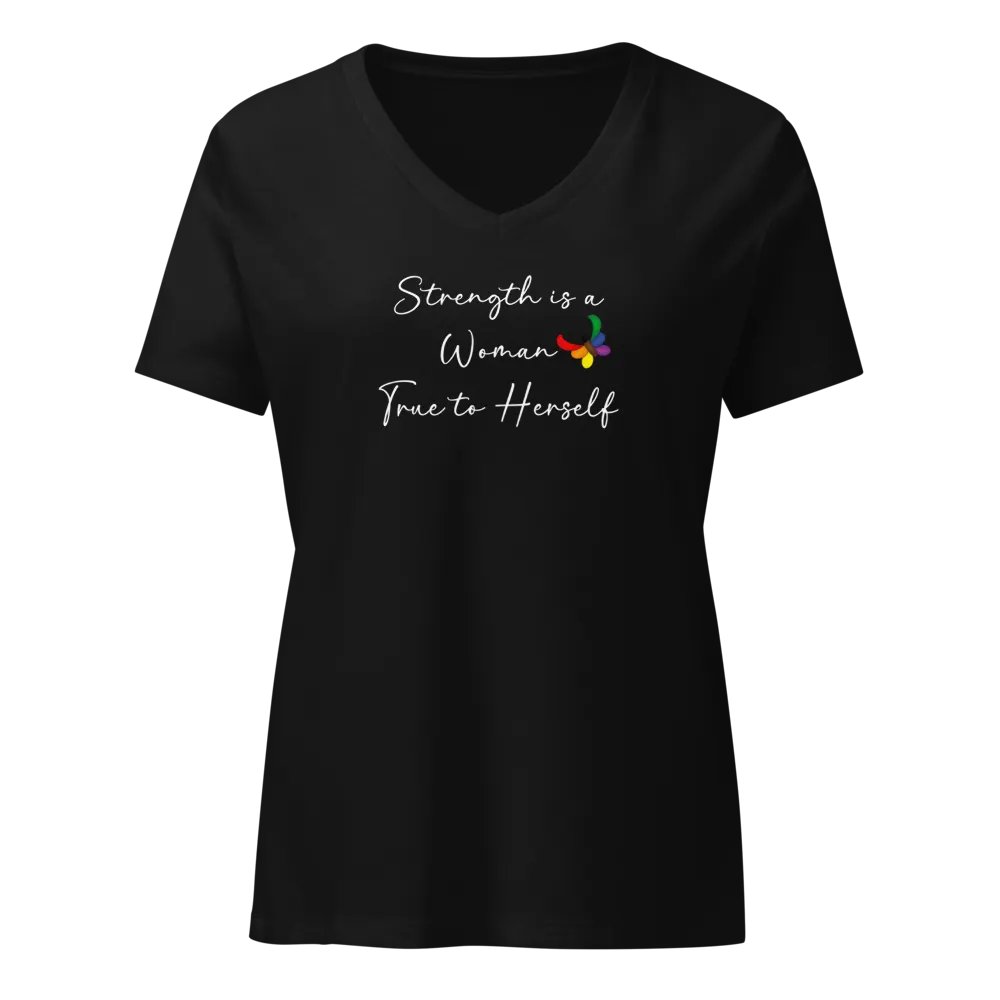 Strength Is - Women's V-Neck T (bk) product image (1)