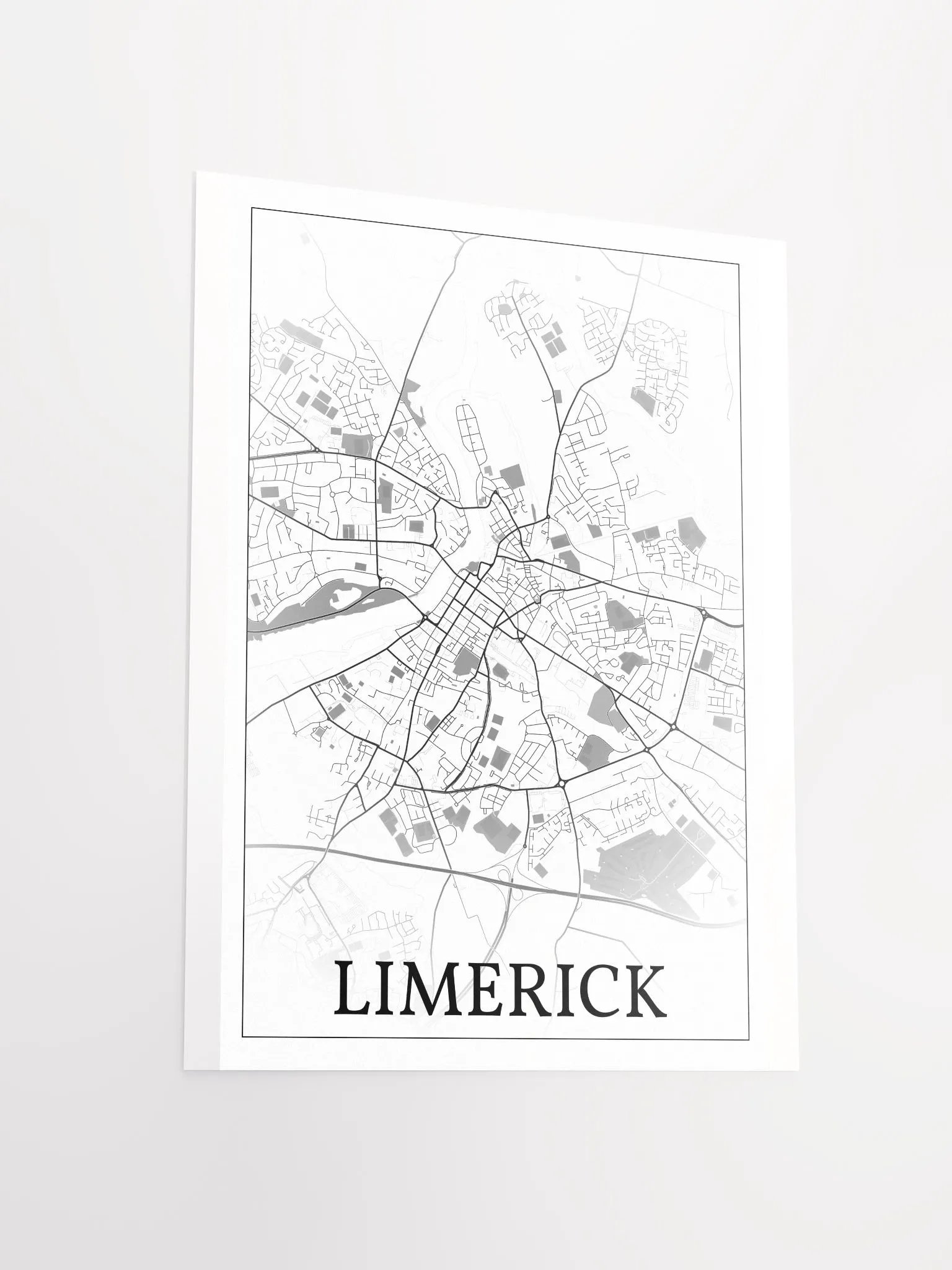 Limerick, Éire, city map print product image (12)