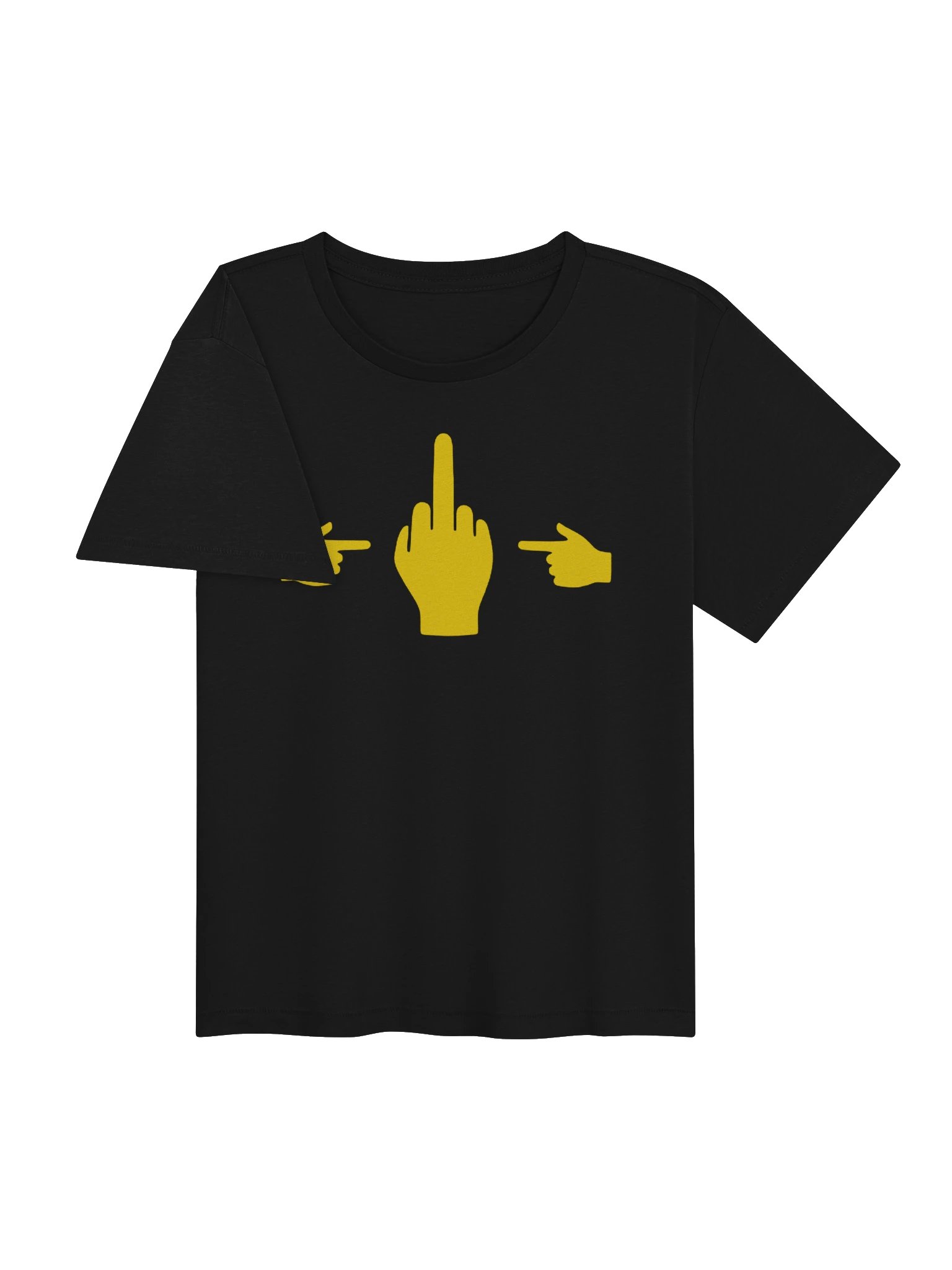 No Middle Finger Point ShopCo Yellow Women's Tee product image (3)