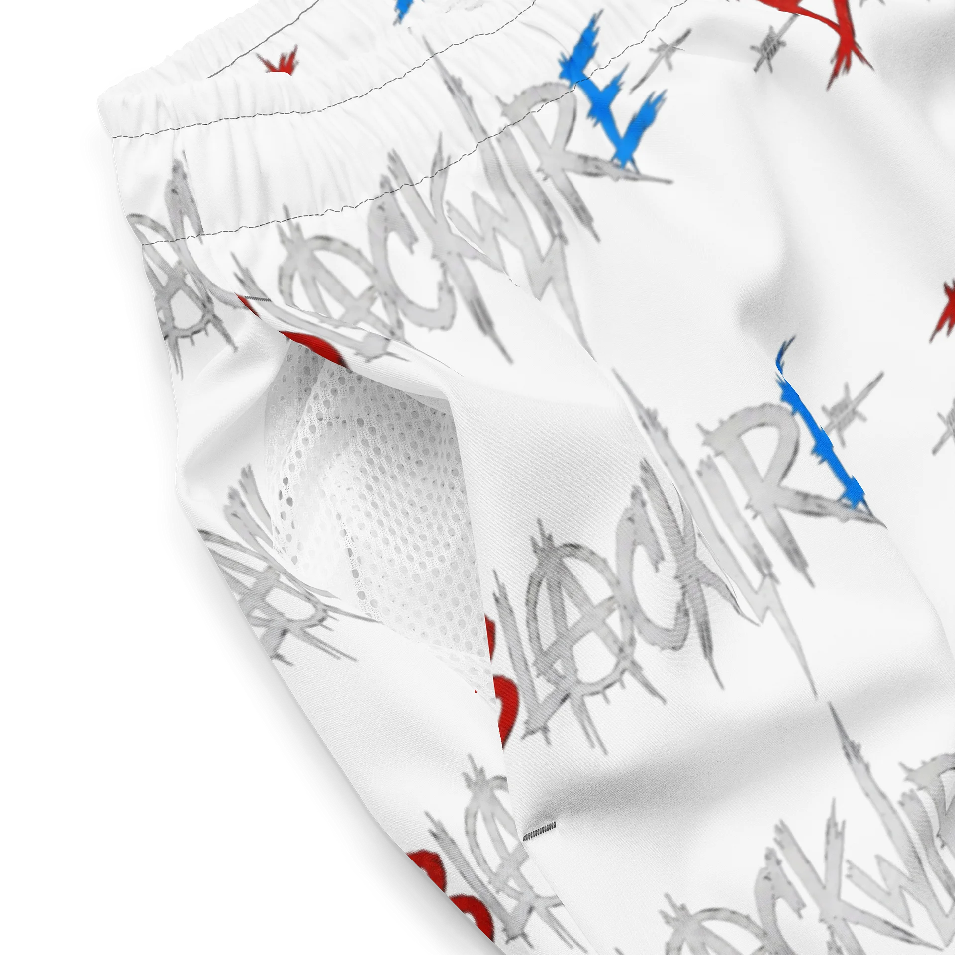 BlackWire Scribble Grid Swim Trunks product image (3)
