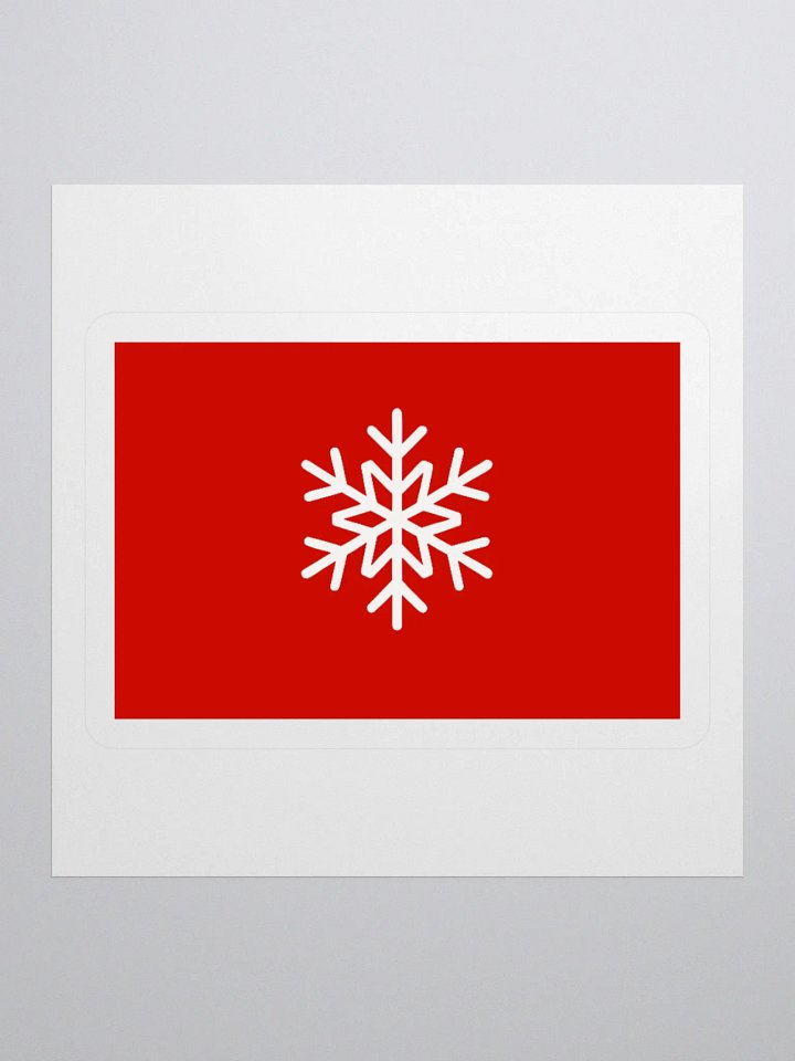 "Flake on Red" Sticker product image (1)