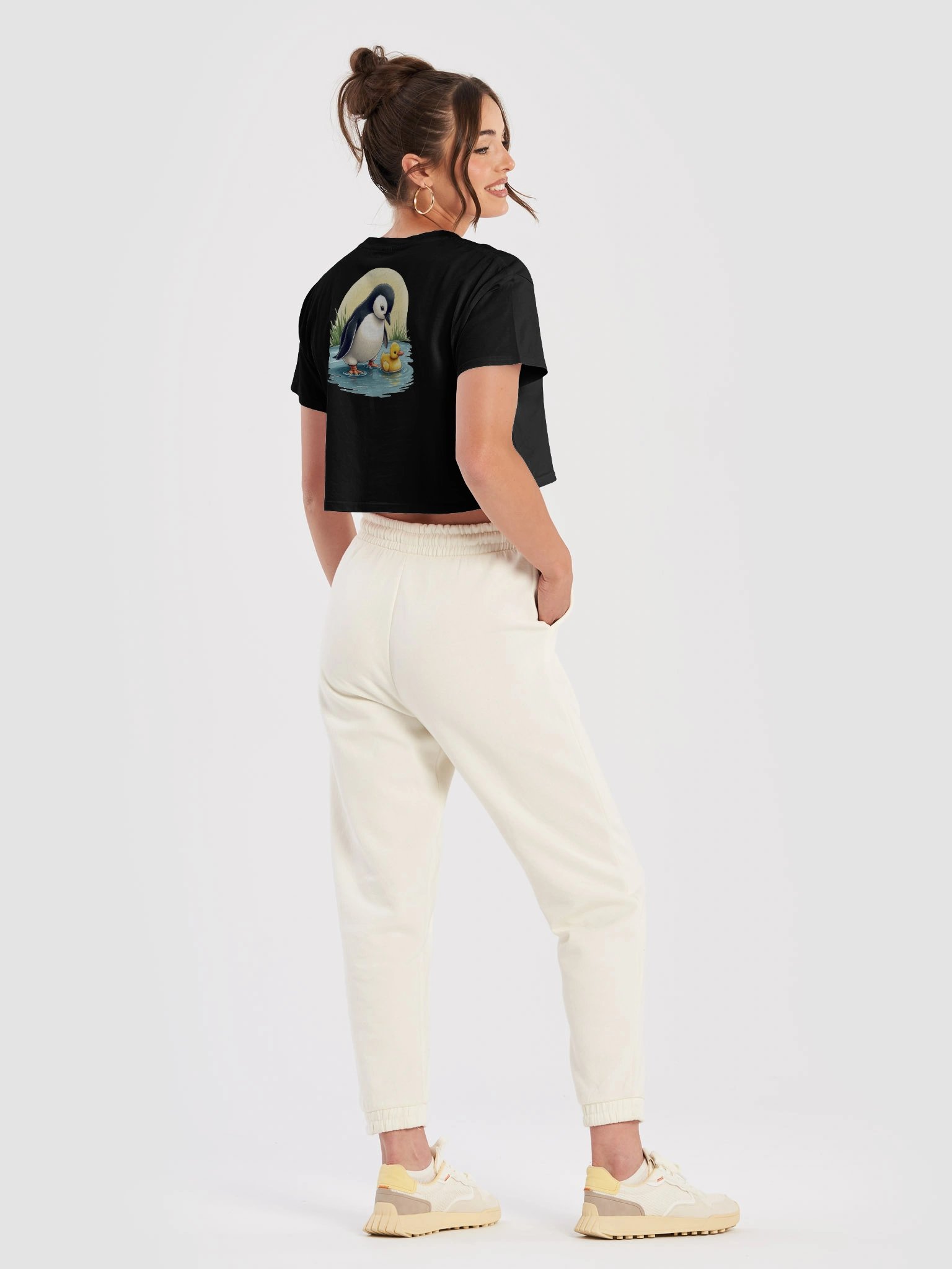 Penguin and Duckling Adventure Crop Top product image (51)