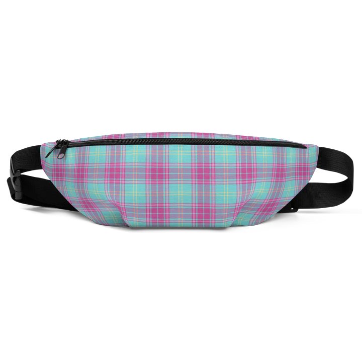 Hot Pink and Aqua Plaid Fanny Pack product image (2)