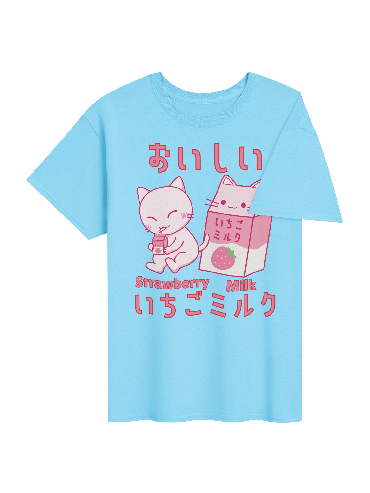 Strawberry Milk Cat - Unisex Adult Heavyweight T-shirt product image (3)