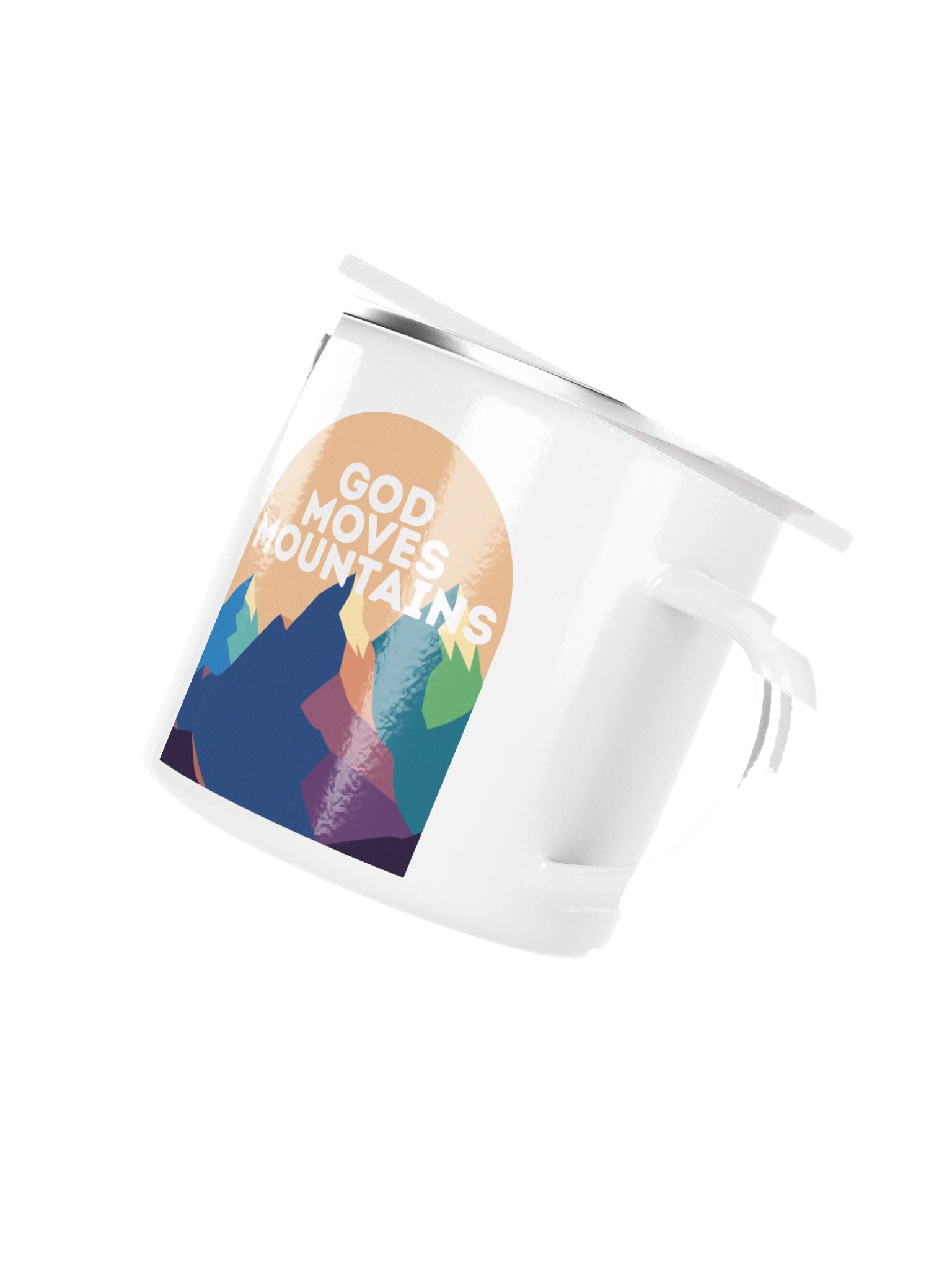 God Moves Mountain Enamel Camping Mug product image (3)