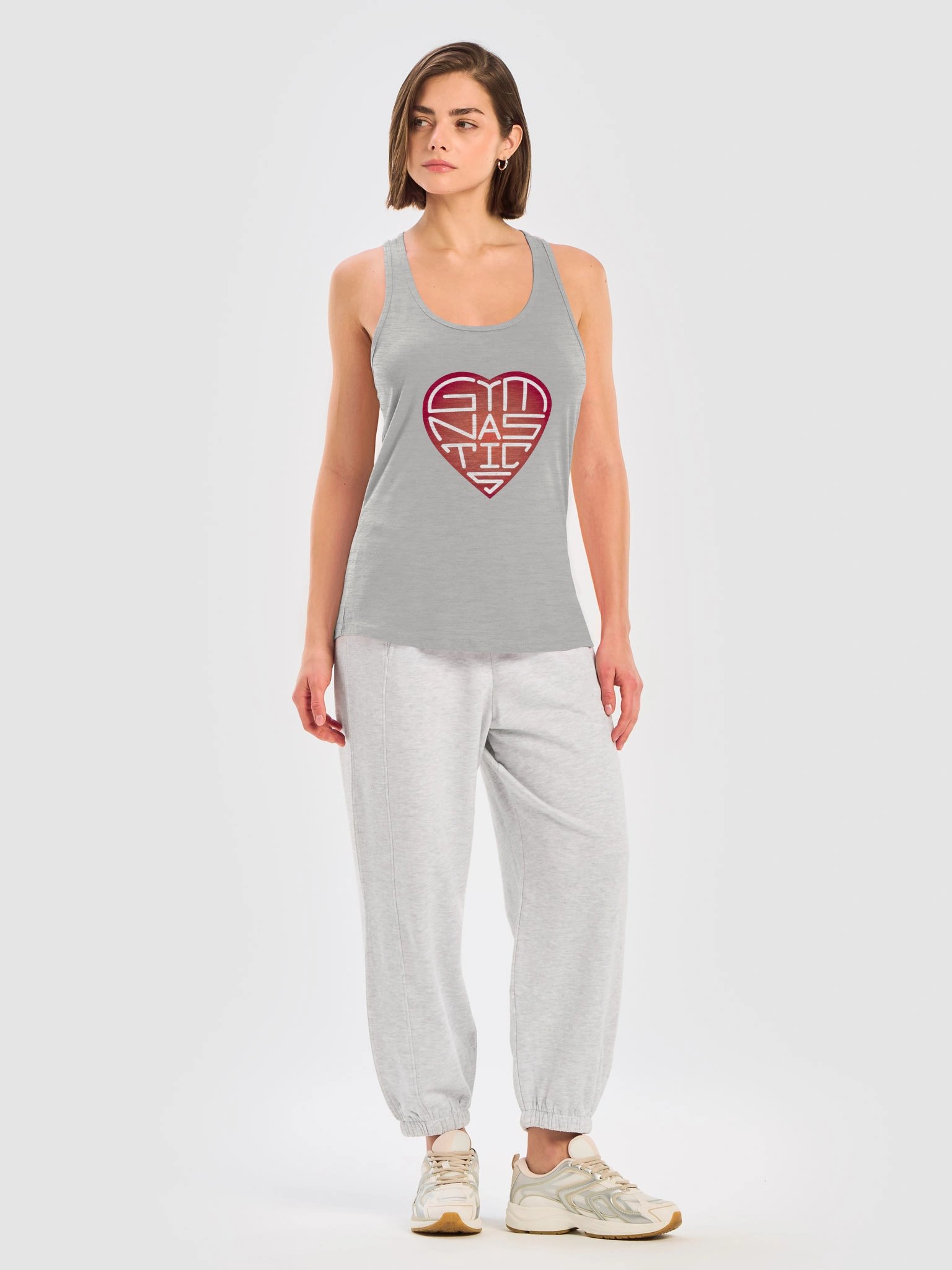 Heart-Shaped (Red) Gymnastics Tank Top product image (3)