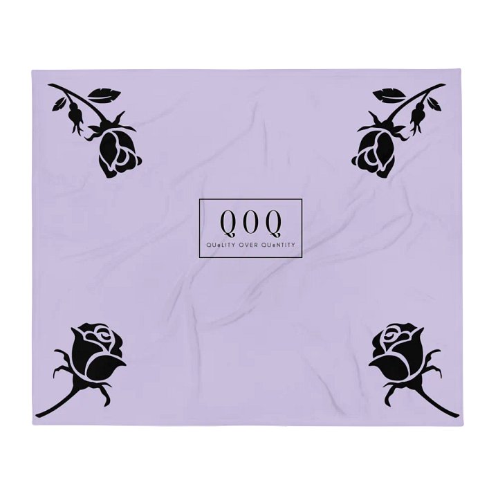 Rose Throw Blanket (Lt. Purple) product image (1)