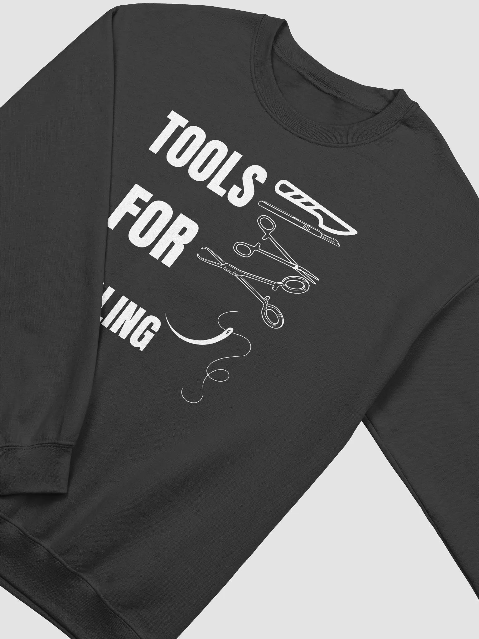 scalpel, suture, and forceps Gildan Classic Crewneck Sweatshirt. product image (24)
