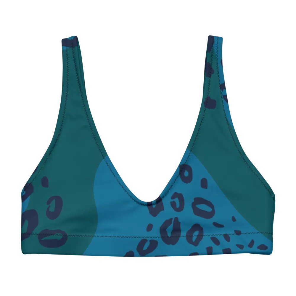 Leopard Wave Recycled Bikini Top product image (1)