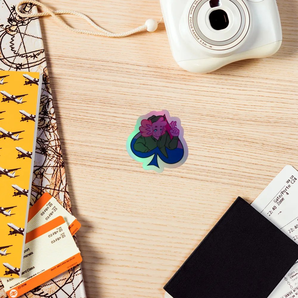 Bi in Spades | Kiss-Cut Holo Sticker product image (5)