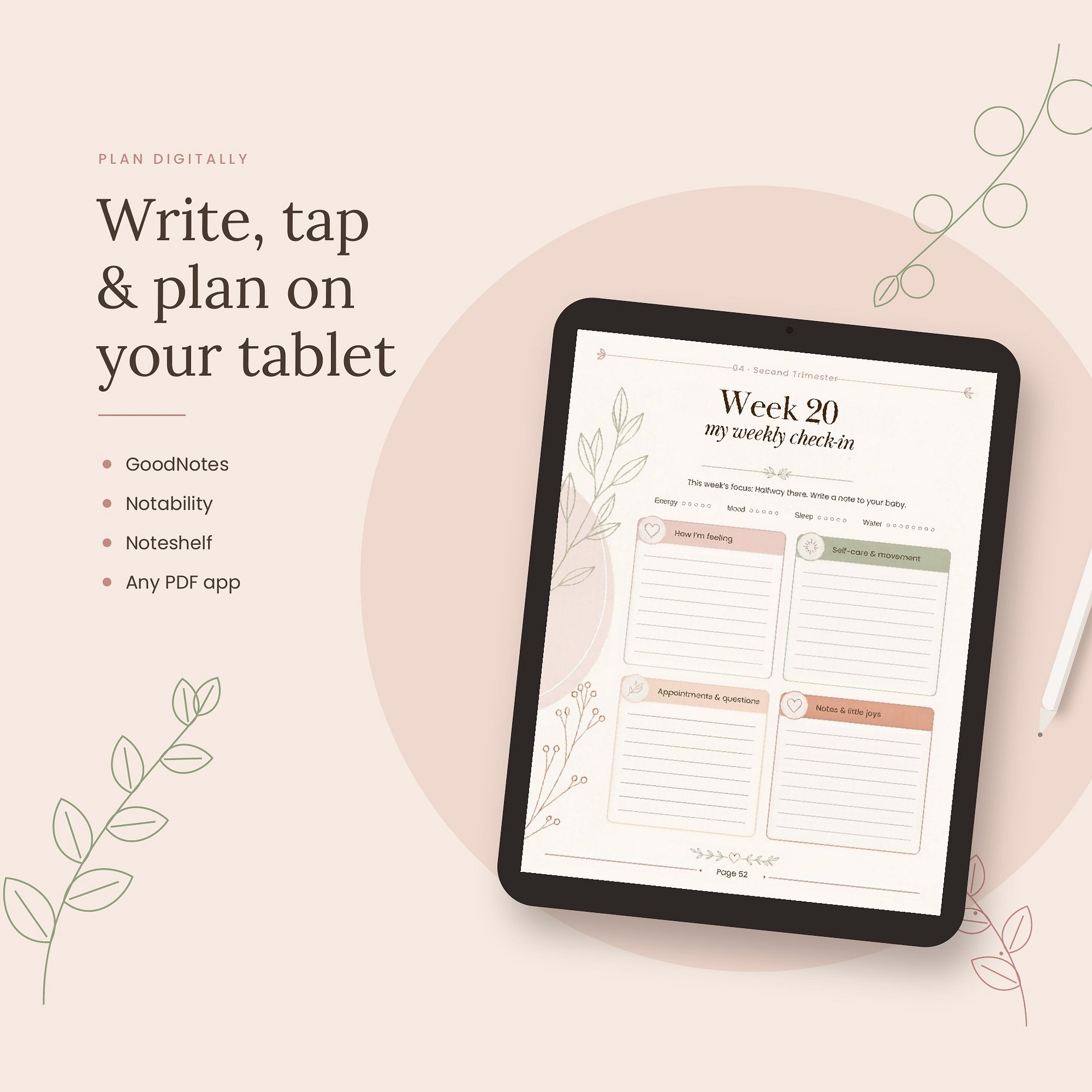 The Gentle Pregnancy Planner product image (7)