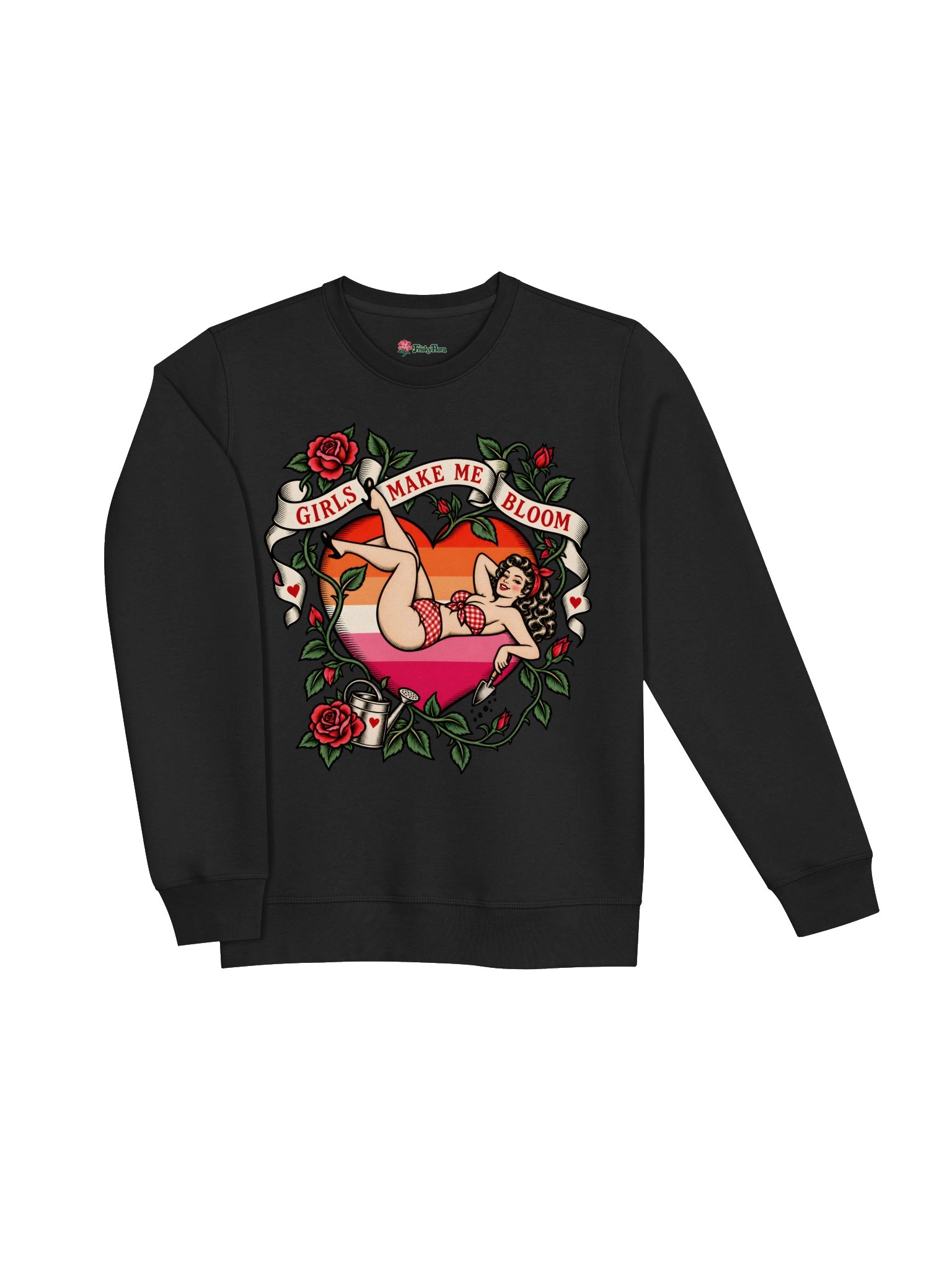 Girls Make Me Bloom Retro Pin-Up Sweatshirt product image (3)