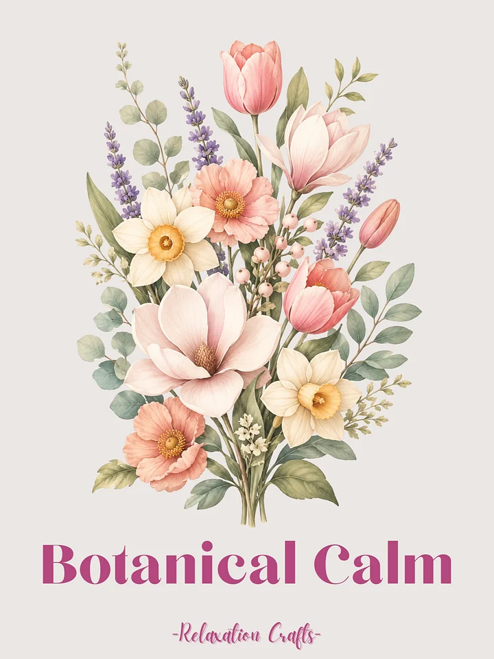 Botanical Calm: 15 Easy Floral Coloring Pages product image (2)