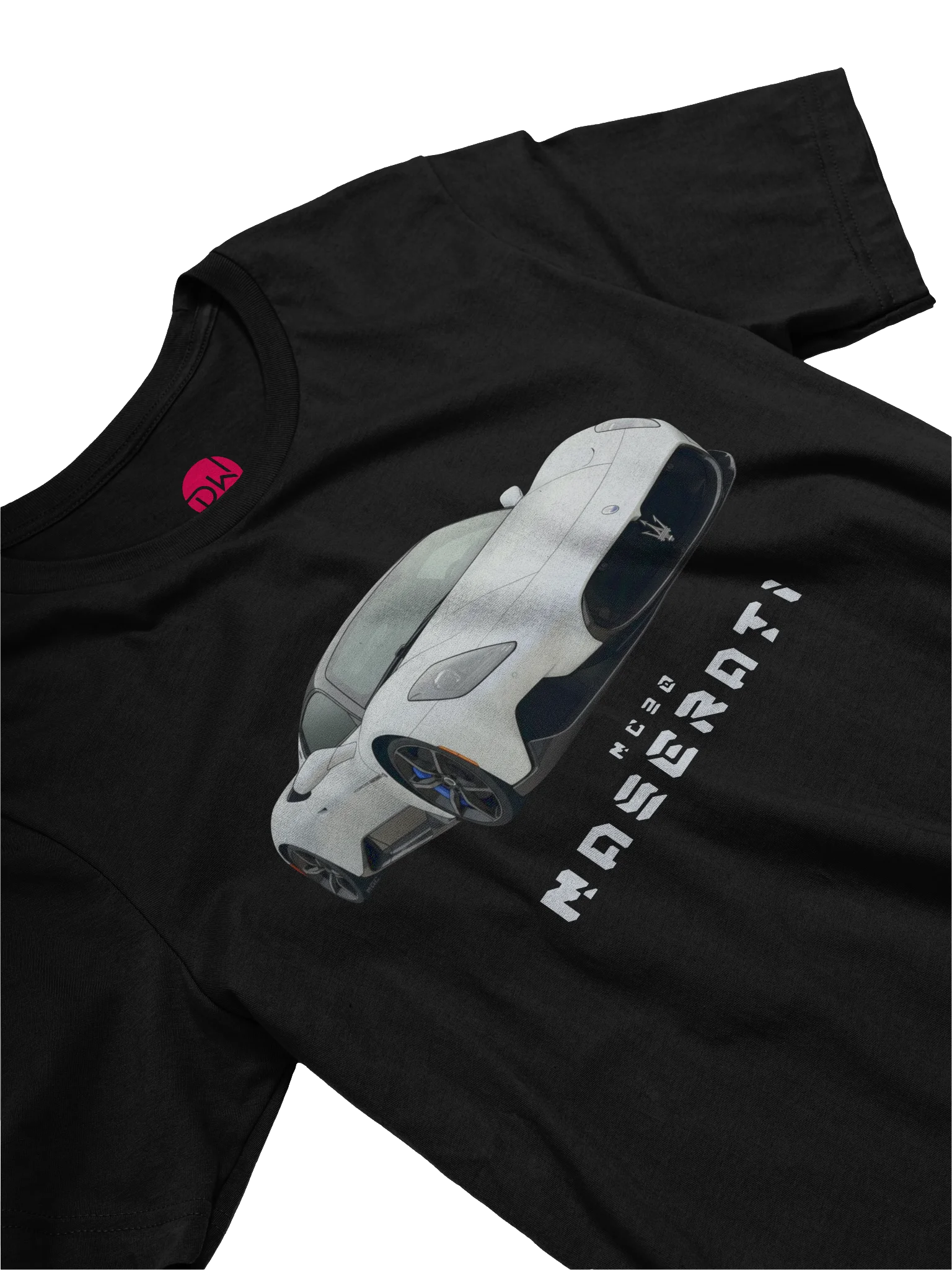 White Maserati MC20 Shirt (Retro, Sketch, Silhouette) product image (21)