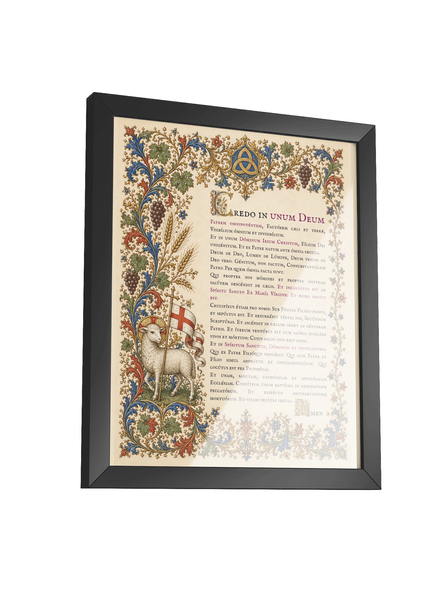 Credo in unum Deum: Illuminated Latin Nicene Creed – Framed Art Poster product image (16)