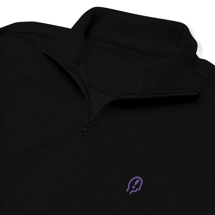 EXCLAIMING MENTALLY (purple) embroidered quarter zip product image (1)