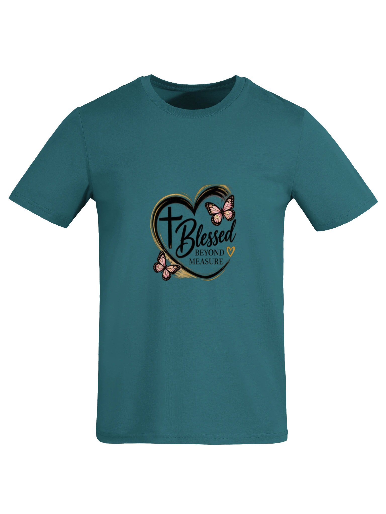Blessed Beyond Measure Heart Christian Tee product image (35)