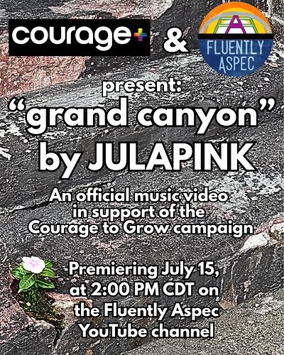 In two days, don’t miss the world premiere official music video for “grand canyon” by @itsjulapink on the Fluently Aspec YouT...