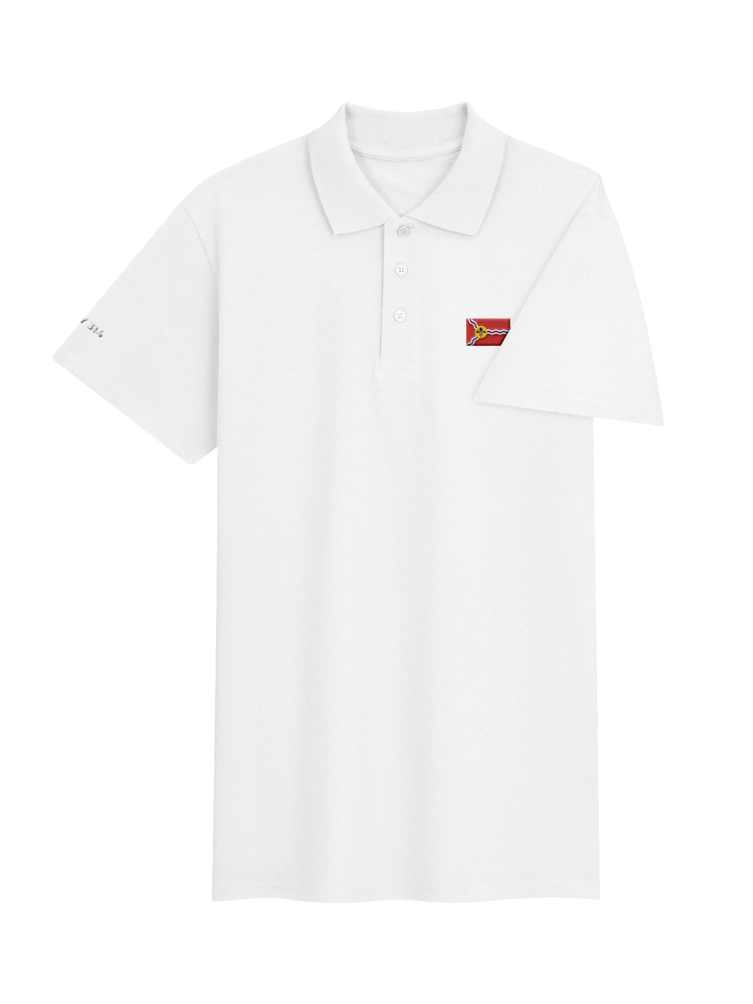 Flag Embroidered Polo - White product image (4)