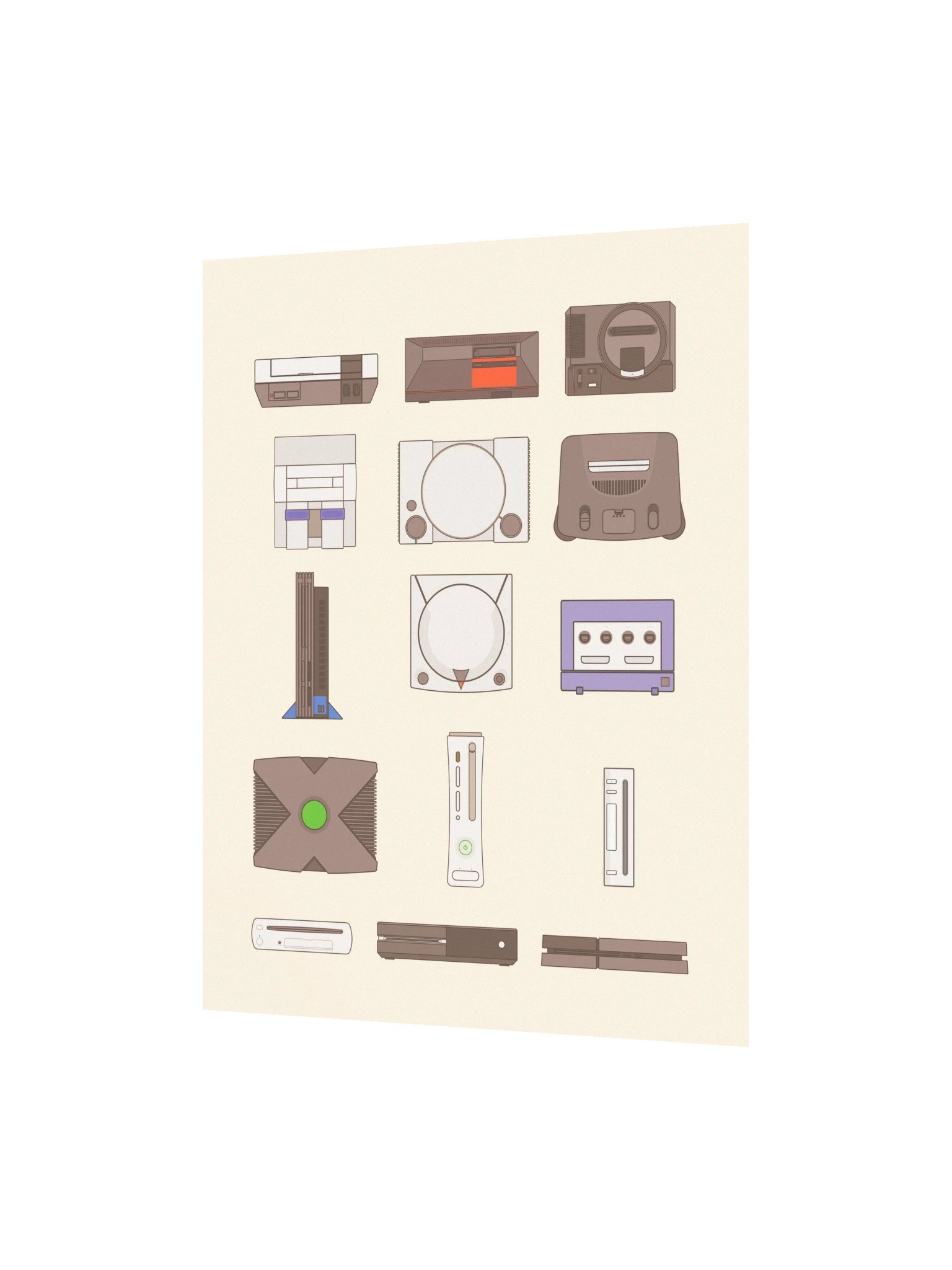 Retro Consoles (Beige) [11x14] product image (2)