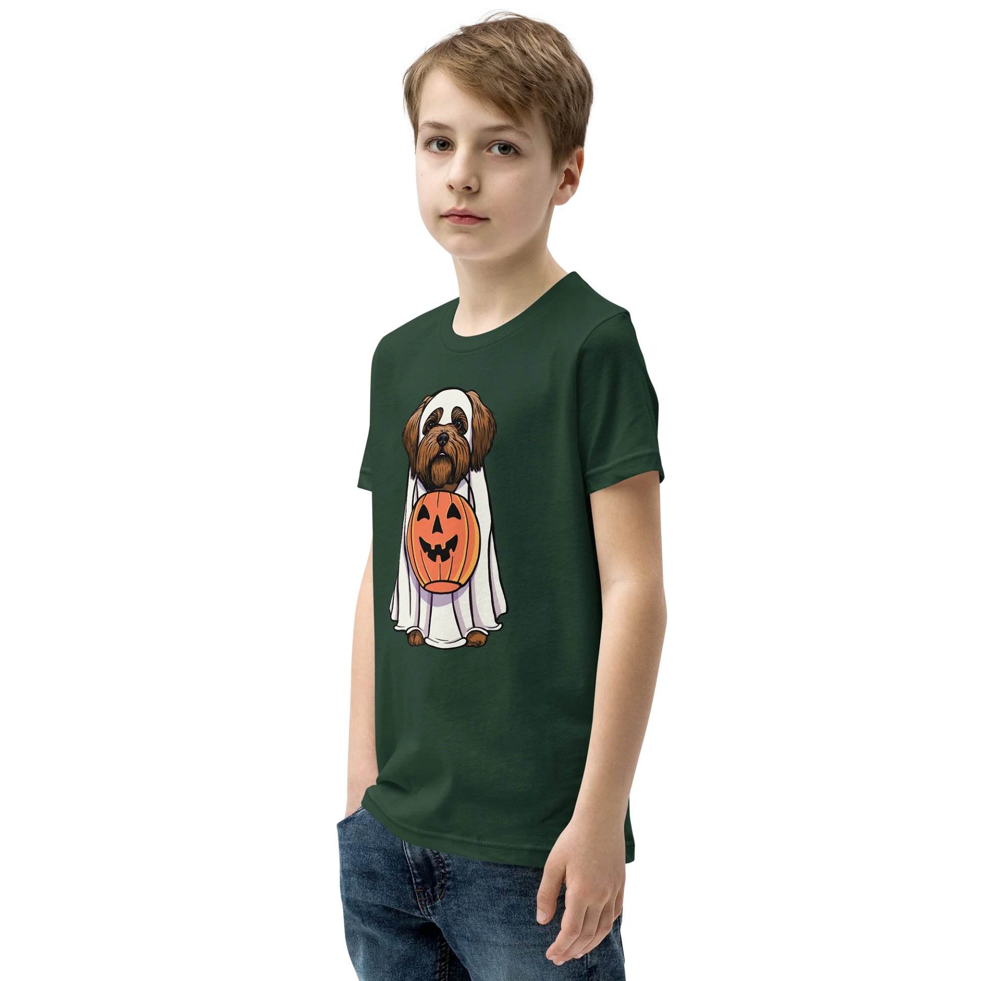 Halloween Shih Tzu(Red) Youth T-Shirt product image (4)