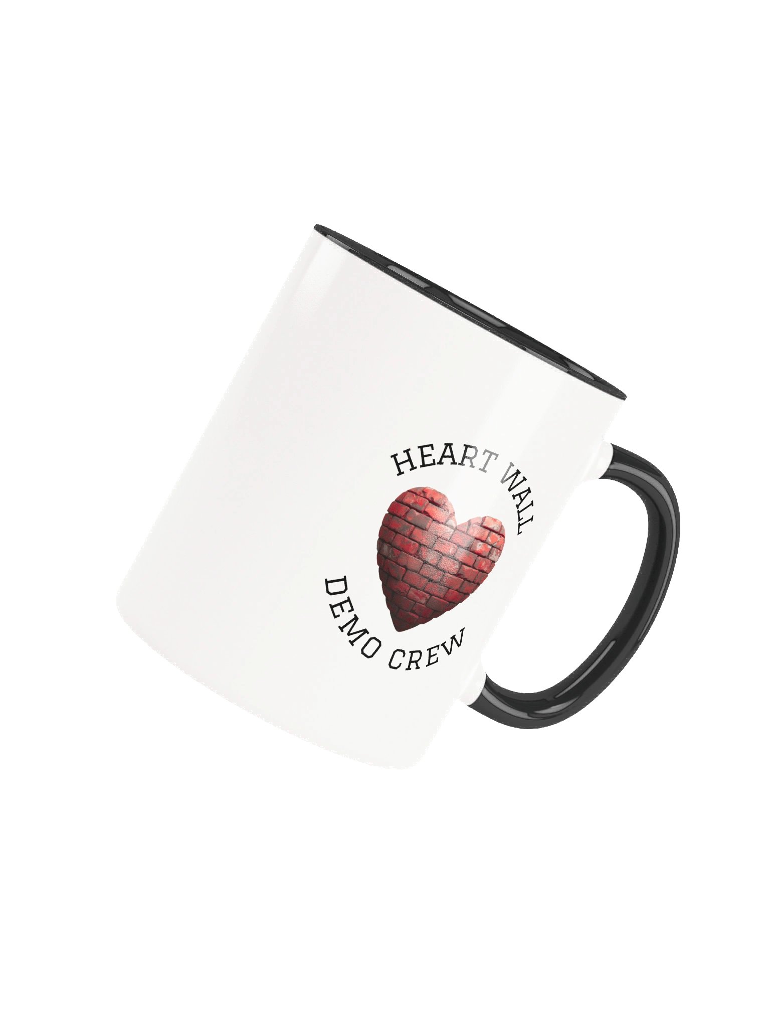 Heart Wall Demo Crew Ceramic Mug - Red/Black Graphic - 11oz or 15oz product image (4)