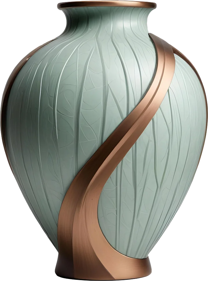 Gatsby Grace – Art Deco Ceramic Vase PNG product image (1)