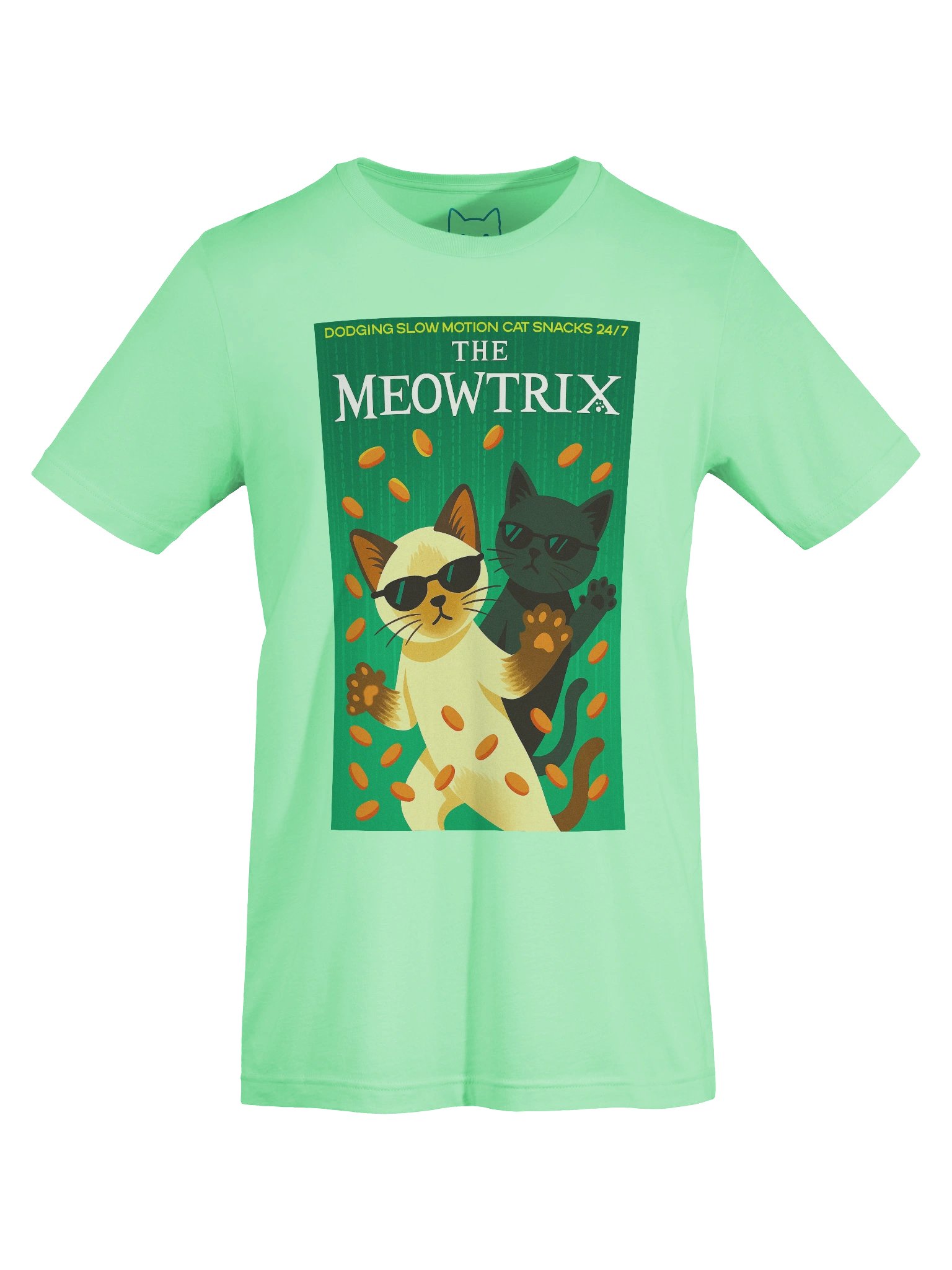 The Meowtrix Film Parody Cat Snacks Concert Tee Fit Unisex T-Shirt product image (79)