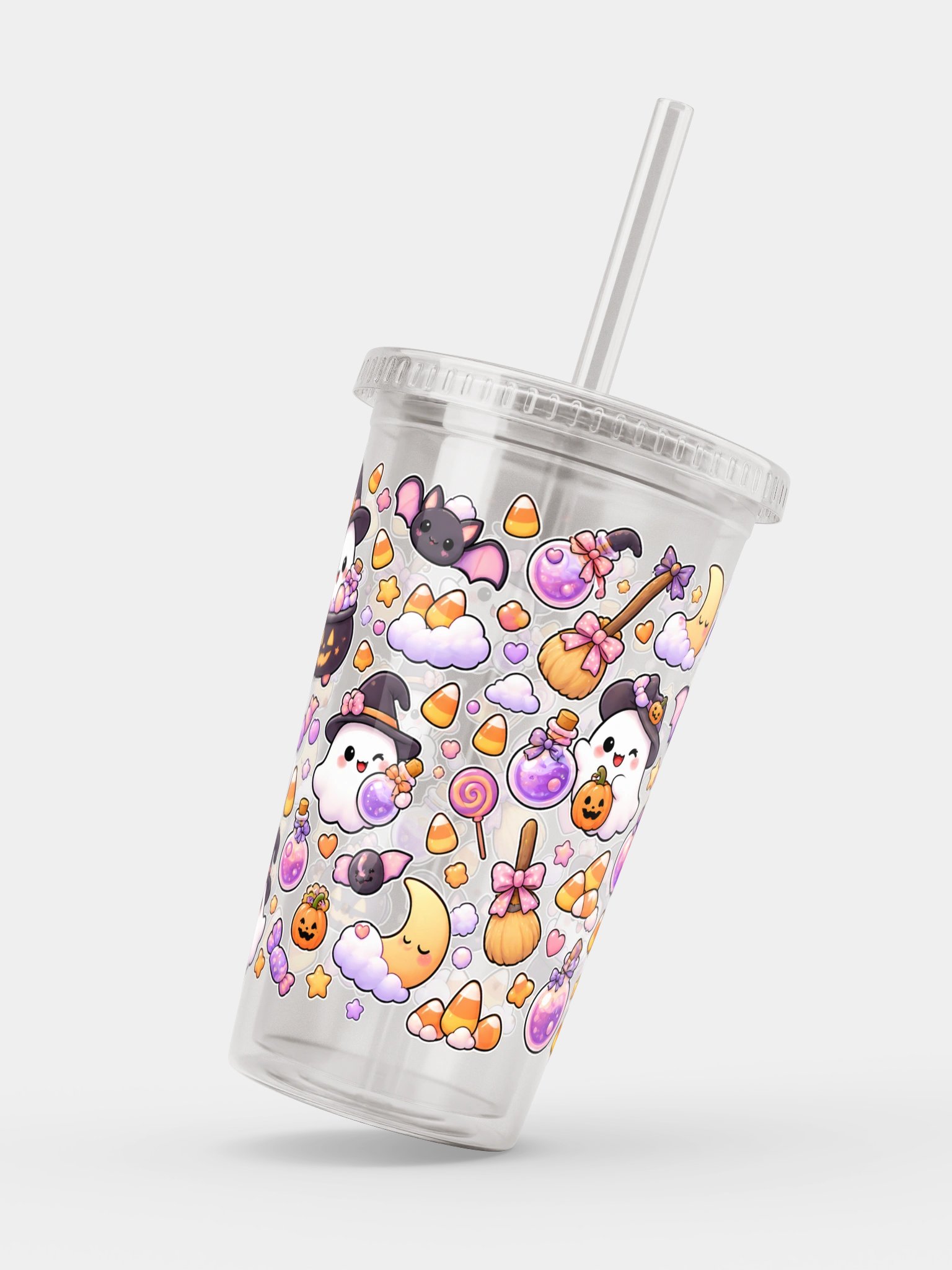 Halloween Boo Candy Clear Dual Wall Tumbler 16 Oz (473 ml) product image (2)