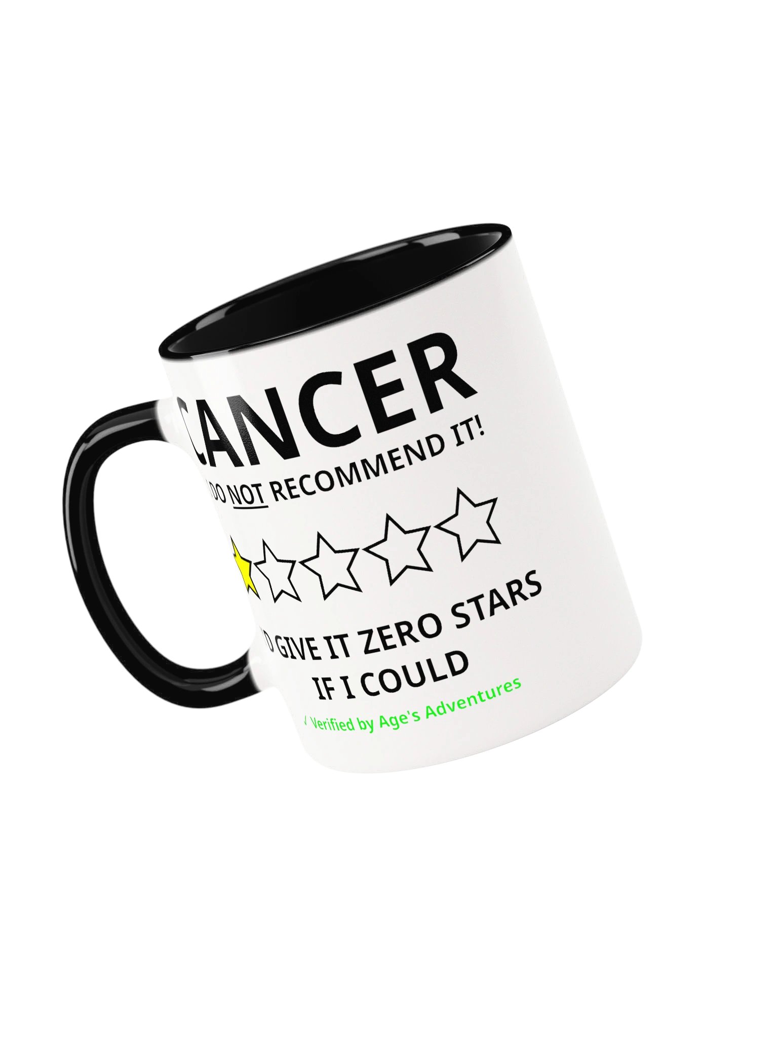 The "Zero Stars" Cancer Review Mug product image (3)