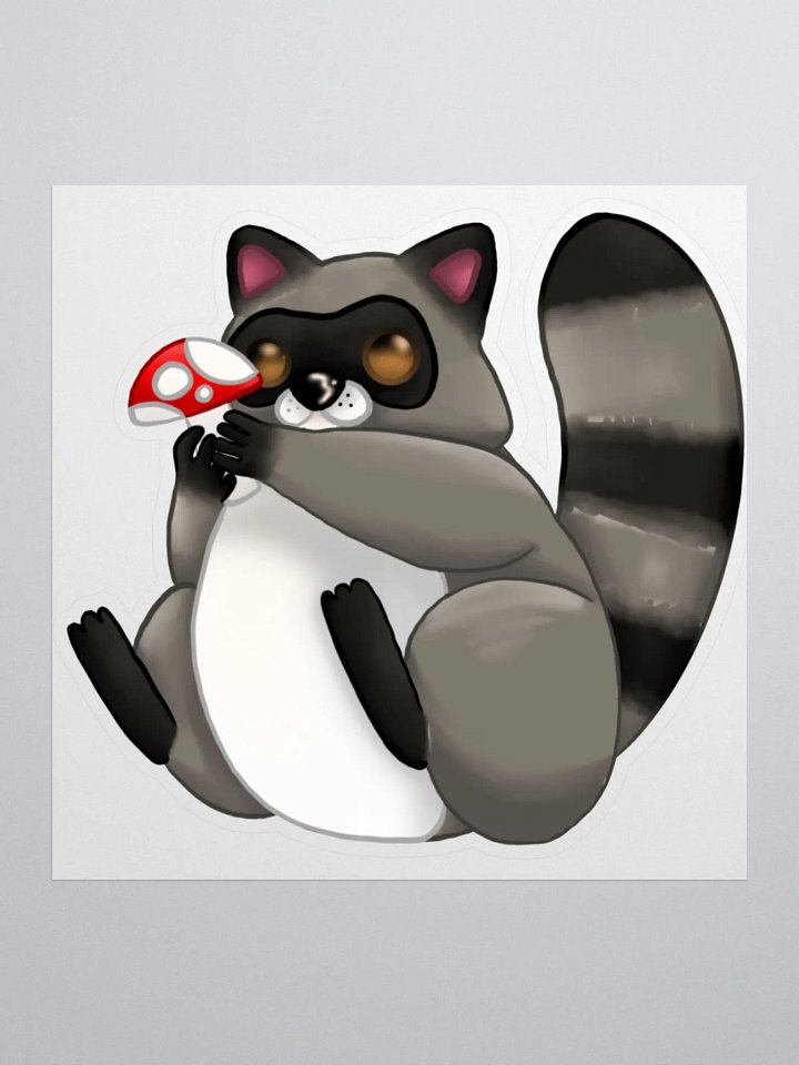 Cute Racoon sticker product image (1)