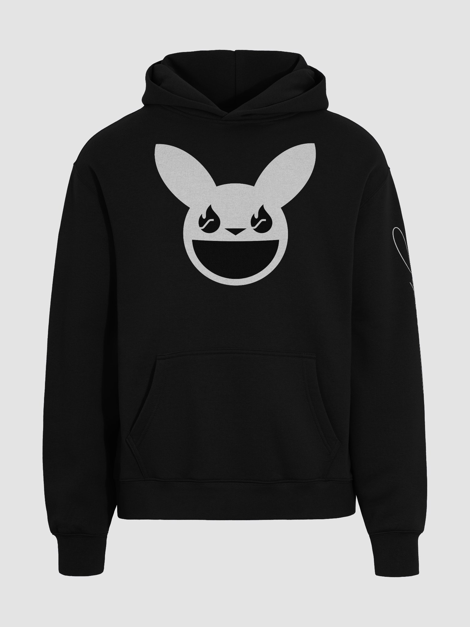 SUPERHOT BUNNY HOODIE BLACK / WHITE product image (1)