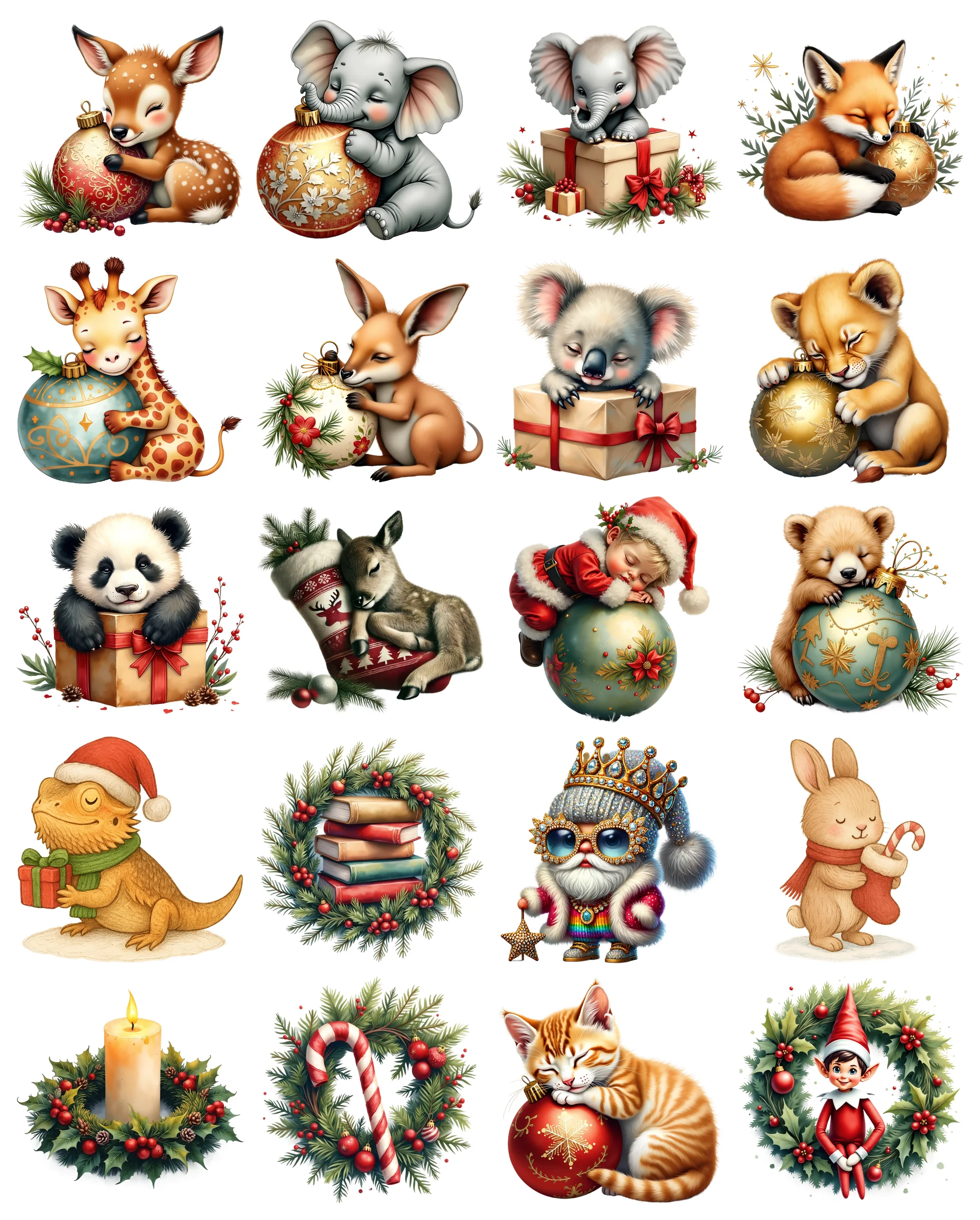 Christmas PNG Bundle | 118 Designs | Commercial Use | Sublimation Clipart product image (1)