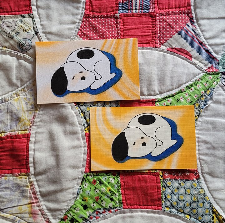 Sleeping Baby Puppy Riso Print product image (1)