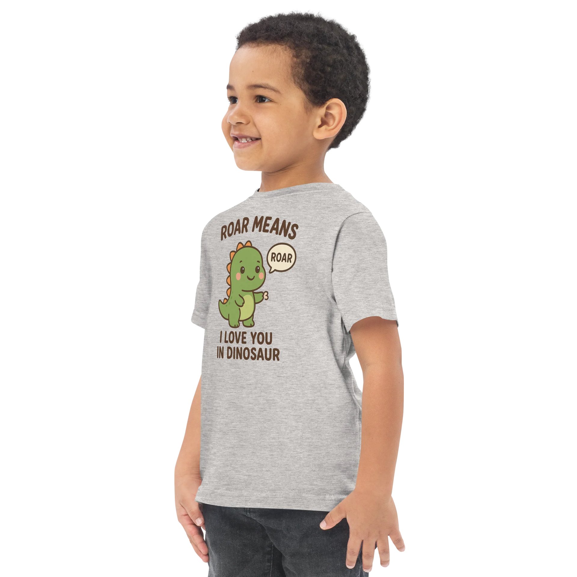 🦖“Roar Means I Love You in Dinosaur” Toddler T-Shirt product image (9)