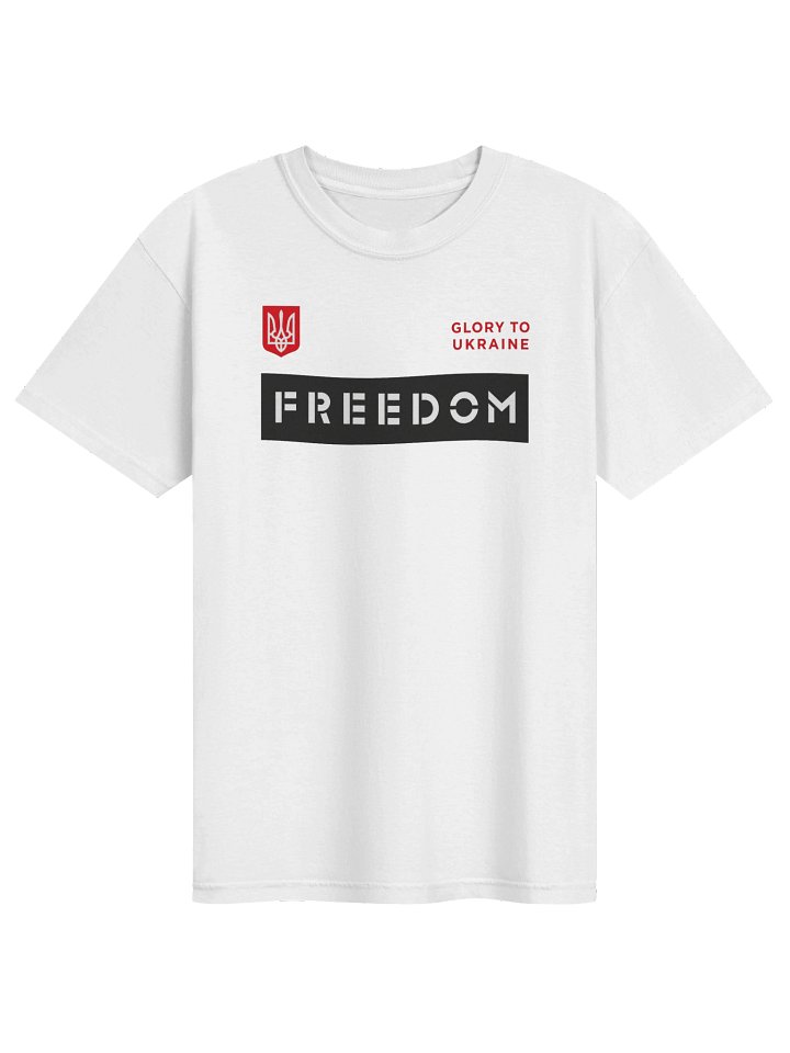 Man Comfort T-shirt Freedom, white product image (1)