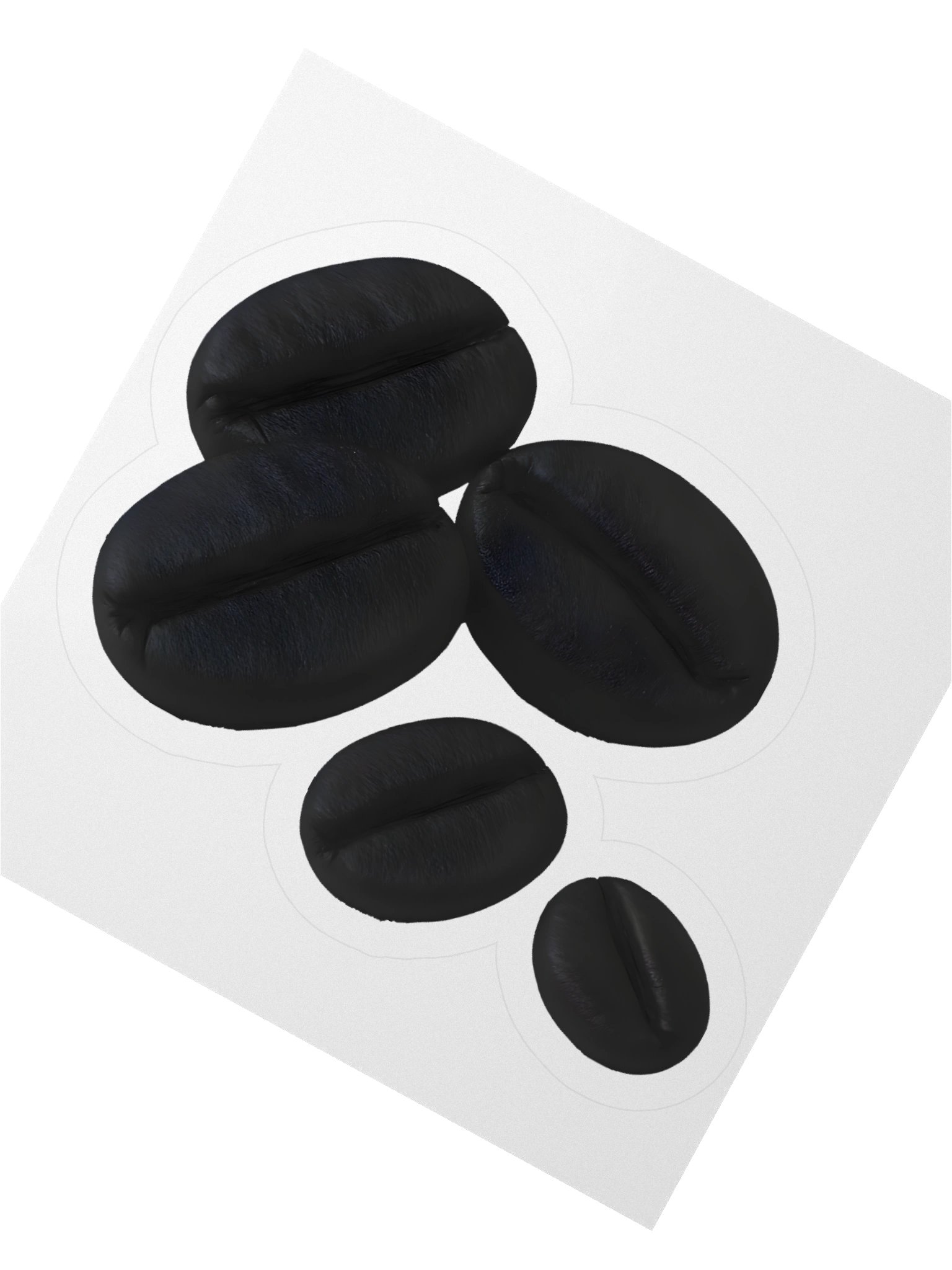 Black Matte Coffee Bean Sticker product image (4)