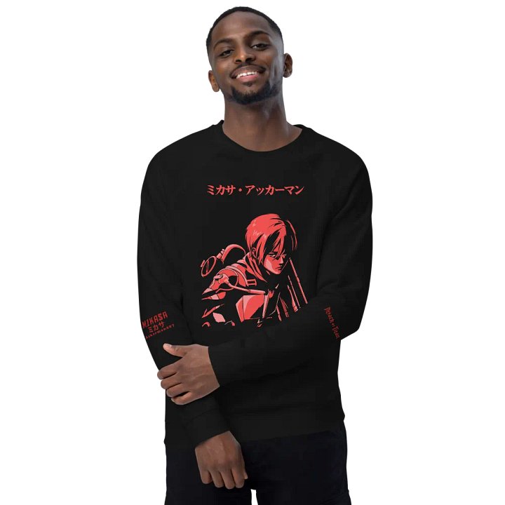 Mikasa Red Japanese Text Raglan Sweatshirt product image (3)