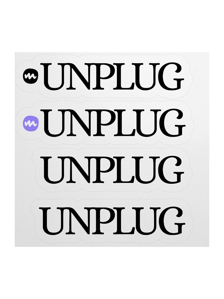 Unplug Sticker Set product image (2)