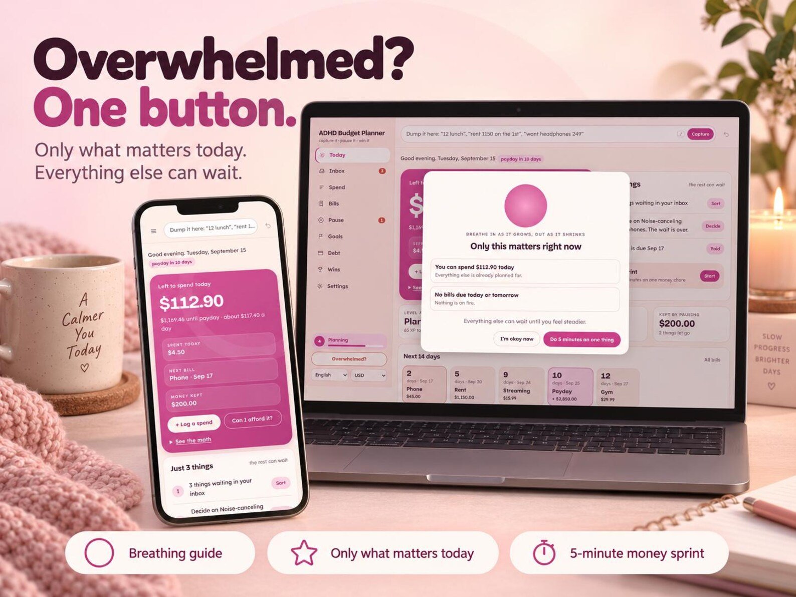 ADHD Budget Planner, Paycheck Budget, Offline Web App product image (4)